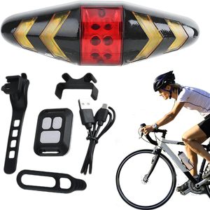 Lampe de sécurité intelligente pour vélo, télécommande sans fil, LED ultra-lumineuse, balise d'avertissement rechargeable pour vélo de montagne et de course - Product Image 1