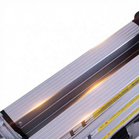Échelle télescopique robuste en alliage d'aluminium, spécifiquement conçue pour la rénovation, capacité de charge 150 kg, mécanisme pliable pour déplacement et utilisation en salle de sport/escalier
