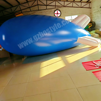 Zeppelin gonflable géant avec logo personnalisé, dirigeable gonflable en PVC pour exposition, salon professionnel, publicité suspendue, décoration