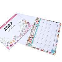 Calendario de Pared de Papel de Arte Impreso Personalizado Directo de Fábrica, Impresión de Calendario de Mesa de 12 Meses, Planificador Mensual, Calendario de Escritorio de Oficina