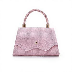 กระเป๋าถือทรงหมอนบุโพลีเอสเตอร์แฟชั่นหรูหราสำหรับงานกลางคืน ปิดด้วยซิป เหมาะสำหรับงานแต่งงาน ส่งตรงจากโรงงาน - Product Image 1