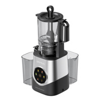 Machine commerciale à pression à froid lente pour jus de fruits, légumes, glaces et smoothies, avec goulotte large de 155 mm
