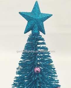 6.2 Inch Mini Blue <b>Artificial</b> Christmas <b>Tree</b> with Glitter Star & Colorful Balls Ornaments - Desktop Xmas Decor for Home Party - Product Image 2