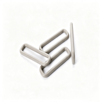 Attache de sangle en plastique rectangulaire arrondie gris clair pour sac à dos, bagages, accessoires de fixation de sangle