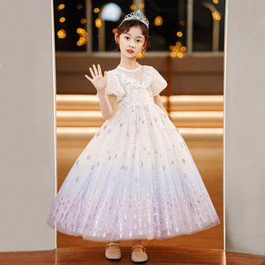 ชุดเดรสเจ้าหญิงเอลซ่าสำหรับเด็กผู้หญิงชุดเดรสเอลซ่าสีขาวชุดปาร์ตี้วันเกิดสำหรับเด็ก4 5 6 8 10ปี - Product Image 2
