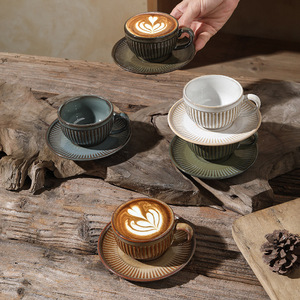 Juego de Tazas de <span class=keywords><strong>Espresso</strong></span> Vintage de Lujo de 90 ml, Personalizado al por Mayor, con Seis Tazas, Caja de Regalo, Taza de Cerámica para Té de la Tarde - Product Image 3
