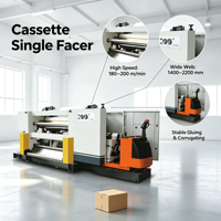 Machine à onduler les cartons à une face, haute précision, motorisée, à changement rapide des rouleaux, pour emballage de cartons, garantie 1 an
