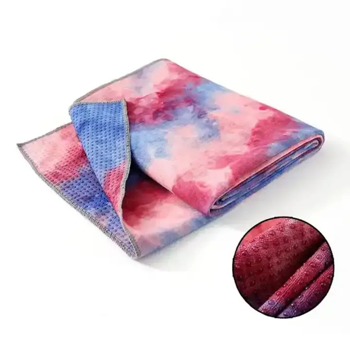 Mô Hình Nghệ Thuật Tie-Dye In Chống Trượt Yoga Khăn Tập Thể Dục Kích Thước Lớn Silica Gel Dot Không Trượt Phòng Tập Thể Dục Yoga Khăn