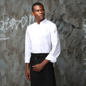 ChECKEDOUT高品質のケータリングユニフォーム長袖ユニフォームシェフコートを着て、ホテルとレストランのためのシェフユニフォーム - Product Image 5