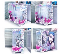 VK03 Shirakami Fubuki Full Tower Vertical Aluminum Alloy ATX Desktop Gaming Computer Case with Side Panel Window