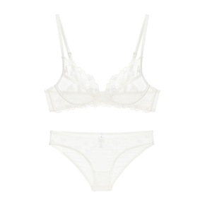 Ensemble de lingerie féminine sexy en dentelle florale ultra-fine brodée, deux pièces (soutien-gorge et culotte) – Vente en gros - Product Image 4