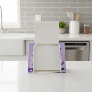 Foglietti detergenti monouso ecologici per stoviglie e posate con effetto lucidante ottico - Product Image 1