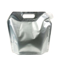 Sac à eau pliable personnalisé de grande capacité 5L 10L avec valve et poignée, sac de stockage de liquides de qualité alimentaire pour l'extérieur
