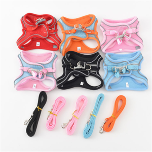 Harnais et laisse pour chien en maille respirante, réfléchissant et réglable, pour petits chiens - Product Image 5