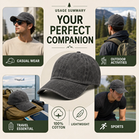 Casquette de papa rétro en coton lavé de qualité supérieure, coupe ajustée, broderie manuelle, logo personnalisé, vente en gros directe d'usine
