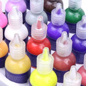 30ml DIY pour Puffy 3D Permanent Fabric Paint Set 24 Neon Metallic Glitter Colors pour Textile T-Shirt Canvas Wood-for Art - Product Image 2
