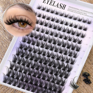 NQ Eyelash Factory Machine Made 0.07mm 10-16mm Natural Length Volume 6D-8D Self-Adhesive Eyelash Extensions Press-On Box - Product Image 2
