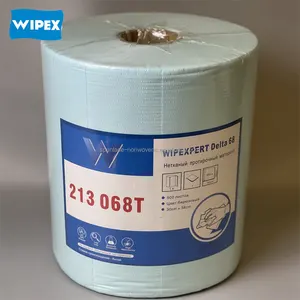 Factory Heavy Duty Wipes PET Pulp Disposable Industrial Crepe Dry Wiper Roll Machines Oil Cleaning big wipes heavy duty roll