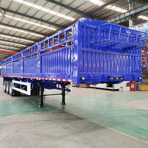 Semirremolque de plataforma con vallas para transporte de ganado, carga pesada, 40/50/60 toneladas, 3 ejes, 12 ruedas - Product Image 5