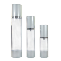 Vide 30ml 50ml 80ml 100ml 120ml pulvérisateur à pompe sans air revêtu d'aluminium bouteille de lotion de soin de la peau en plastique