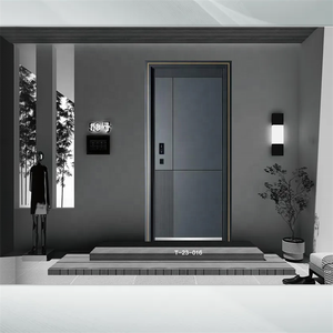 <span class=keywords><strong>Porte</strong></span> d'entrée américaine en acier et bois, <span class=keywords><strong>blindée</strong></span>, pare-balles, 48 pouces, pour usage commercial, avec serrure intelligente - Product Image 2