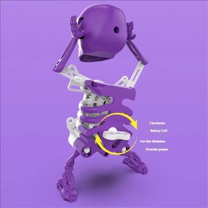 Nouveauté en promotion : Squelette dansant à ressorts, modèle 3D imprimé, jouet fantaisie, cadeau amusant pour Halloween, pour enfants et adultes - Product Image 2