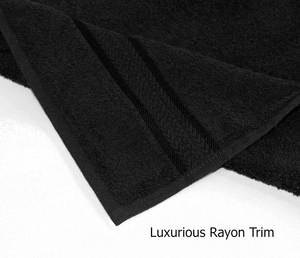 Serviette à cheveux en coton microfibre tricotée compressée à séchage rapide, noire carrée avec logo personnalisé pour salon de coiffure et spa - Product Image 3