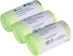 Sac d'emballage en plastique PLA à base d'amidon, sac poubelle biodégradable, matériau recyclable, sac poubelle personnalisé, Chine - Product Image 6