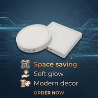 Plafonnier LED moderne en aluminium blanc, encastré, petit carré ou rond, pour salon commercial