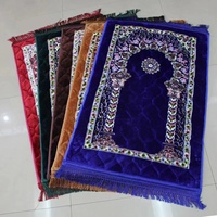 Tapis marocain islamique super doux Tapis de prière épais imprimé portable musulman Rembourrage Raschel durable et bon marché
