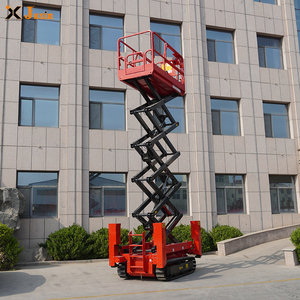 Elevador de tijera con orugas <span class=keywords><strong>para</strong></span> trabajo aéreo, elevador de altura de trabajo de 12m, con tomas en pista de rodillo, CE ISO 10m - Product Image 2