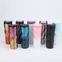 Thermos isotherme en acier inoxydable à double paroi de 500 ml, gobelet à café avec couvercle anti-fuite, isolation thermique chaude et froide