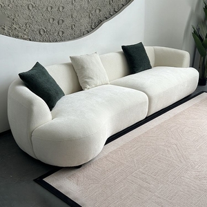 Meubles de canapé de salon crème de haute qualité canapé incurvé luxe doux Designer Lounge <span class=keywords><strong>Suite</strong></span> canapé canapés minimalistes pour la maison - Product Image 2