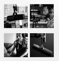 Mikrofon Dinamis Profesional SM7b XLR Berkabel Kemasan Baru Konstruksi Logam untuk Siaran Podcast Rekaman Dilengkapi Shock Mount