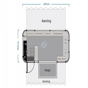 ซุ้มขายของเคลื่อนที่กลางแจ้งแบบกำหนดเอง, บูธขายชานมและขนมสำหรับตลาดกลางคืน, รถเข็นขายของริมทางสำหรับธุรกิจเชิงพาณิชย์ในสวนสาธารณะ - Product Image 2