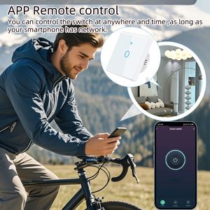 Interruptor de pared inteligente Tuya, Panel táctil de vidrio templado con WiFi, 1/2/3/4Gang, Smartlife, Control remoto, compatible con Alice, Google Home, Alexa - Product Image 3
