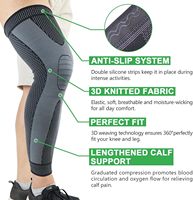 Manchon de compression antidérapant pour genouillères, protège les jambes pour soulager les douleurs au genou