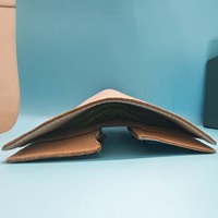 Dompet Kulit Asli Resin Pohon Alami Murni Warna Solid Tempat Kartu Multi-slot Kapasitas Besar Buatan Tangan