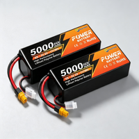 Batterie LiPo souple Newyenk 11.1V 5000mAh 70C avec connecteur Deans EC5, haute décharge, 800 cycles, polymère lithium pour voiture RC, camion, bateau, buggy