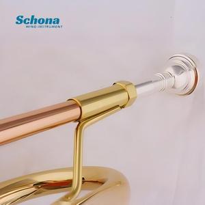 Tromba Professionale Bb a Tre <span class=keywords><strong>Colori</strong></span> (Rame Fosforoso/Rame Bianco/Ottone) con Pistone in Monel, Adatta per Performance/Scuola/Orchestra - Product Image 3
