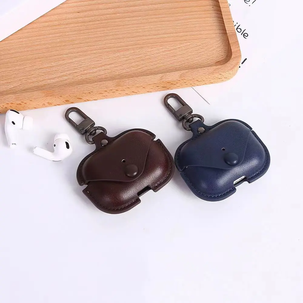 Leather Wireless Earphone Case For AirPods Pro case Protective Cover For Apple Airpods 2 3 air pods Carrying Pouch Case