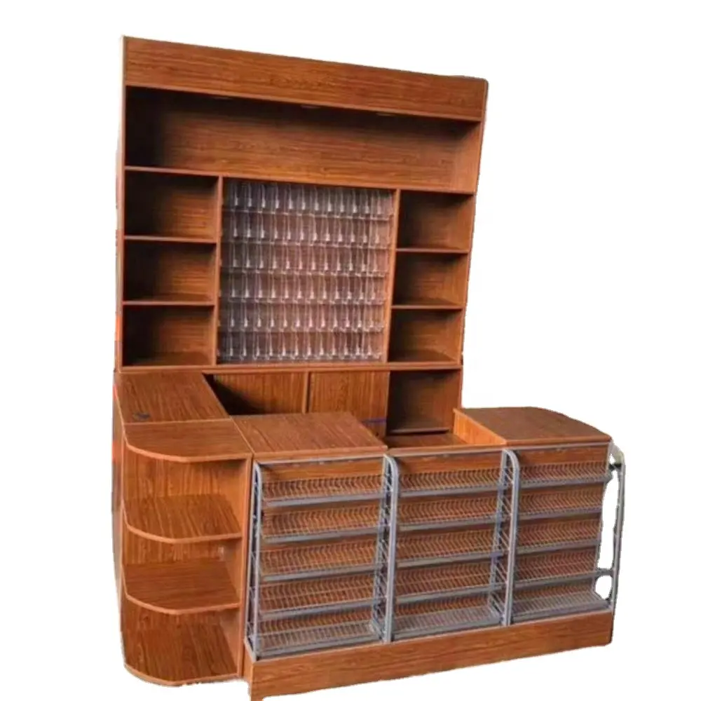 Mesa Mostrador de madera con diseño en tiendas
