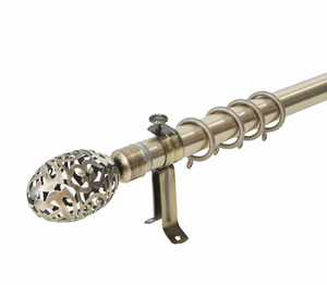 Poste de cortina ajustable, venta de fábrica, Barra telescópica de 2 metros, único poste, cabeza de huevo de <span class=keywords><strong>ganso</strong></span>, postes de cortina de larga duración - Product Image 4