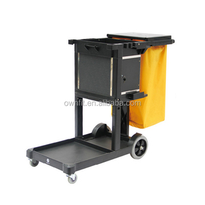 Chariot de nettoyage en plastique de vente chaude chariot avec roues pour hôtel Restaurant hôpital chariot d'entretien ménager chariot de service en polypropylène - Product Image 1