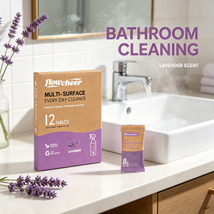 Tablettes de nettoyage rechargeables, solubles dans l'eau, nettoyant multi-surfaces concentré, <span class=keywords><strong>solution</strong></span> de nettoyage ménager écologique - Product Image 3