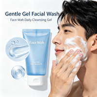 Nettoyant moussant hydratant au zinc pour homme, gel nettoyant visage, blanchissant, pour un nettoyage quotidien en profondeur