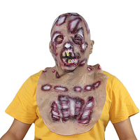 Masque de squelette zombie en latex, déguisement effrayant de fantôme maléfique pour Noël, Halloween, fête, maquillage, horreur, farce, blague, cadeaux