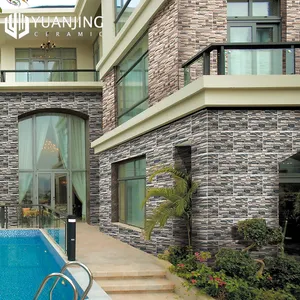 Modern Rustic 3D Concave-Convex Porcelain Art Tiles 300x600mm Matte Finish for Outdoor Villa Exterior Wall Decor