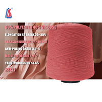 Fil à tricoter et à tisser pour pull, 60% polyester, 40% viscose, multicolore, fil glacé mélangé, 28S/1, pour un refroidissement estival