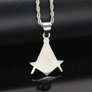 Nuevo Collar Masónico de Acero de Titanio AG para Hombre, con Colgante de Ojo Plateado Triangular, de Moda Exclusiva - Product Image 4